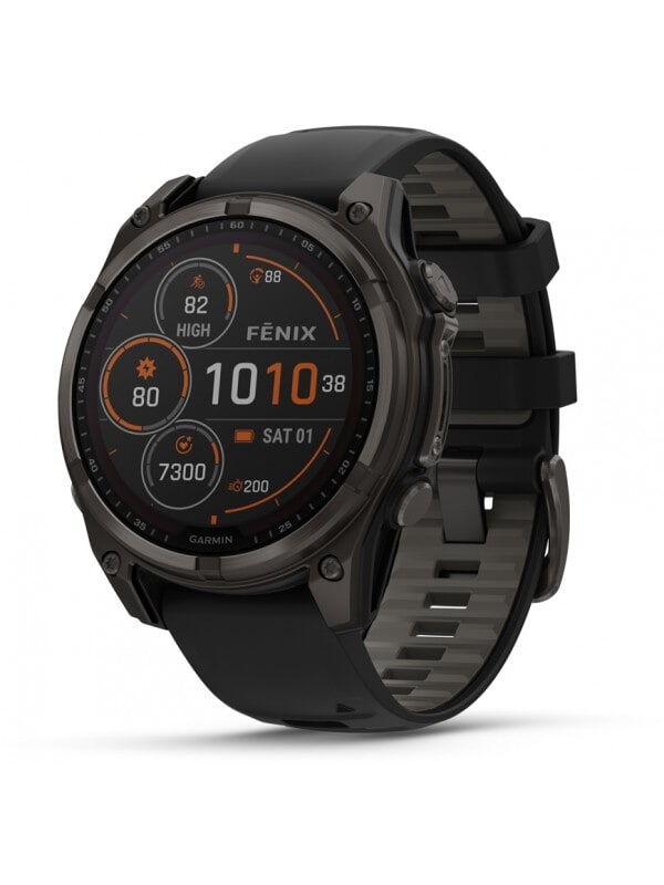 Garmin 010-02906-11 Fenix 8 – 47 mm Sapphire Solar Titanium Smartwatch