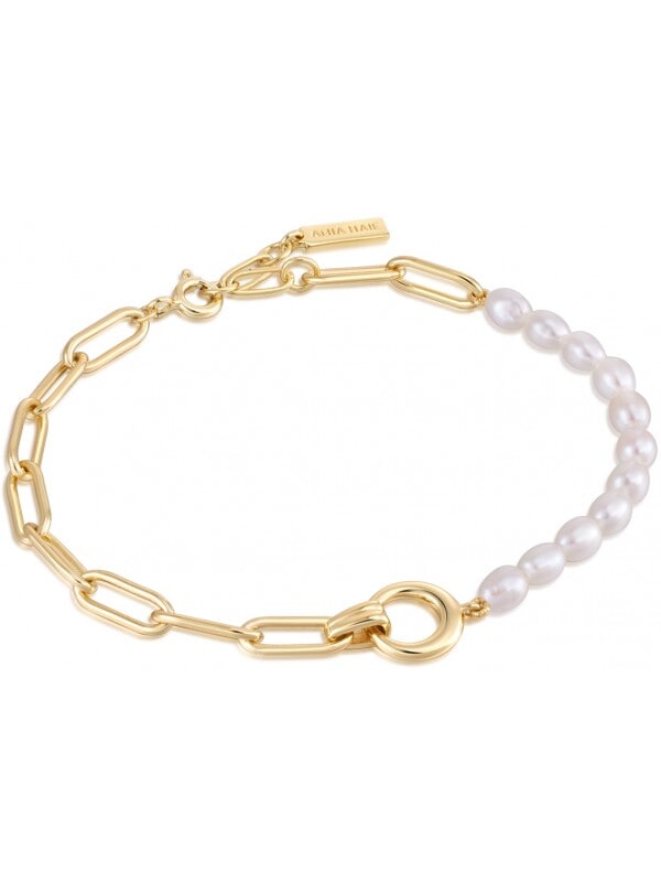 Ania Haie AH B043-02G Pearl Power Dames Armband - Schakelarmband