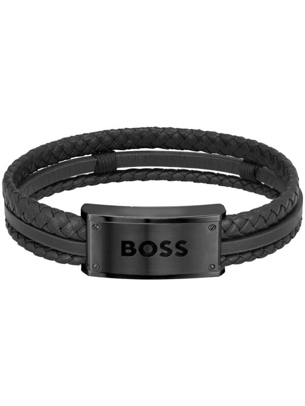 BOSS HBJ1580425 GALEN Heren Armband - Leren armband