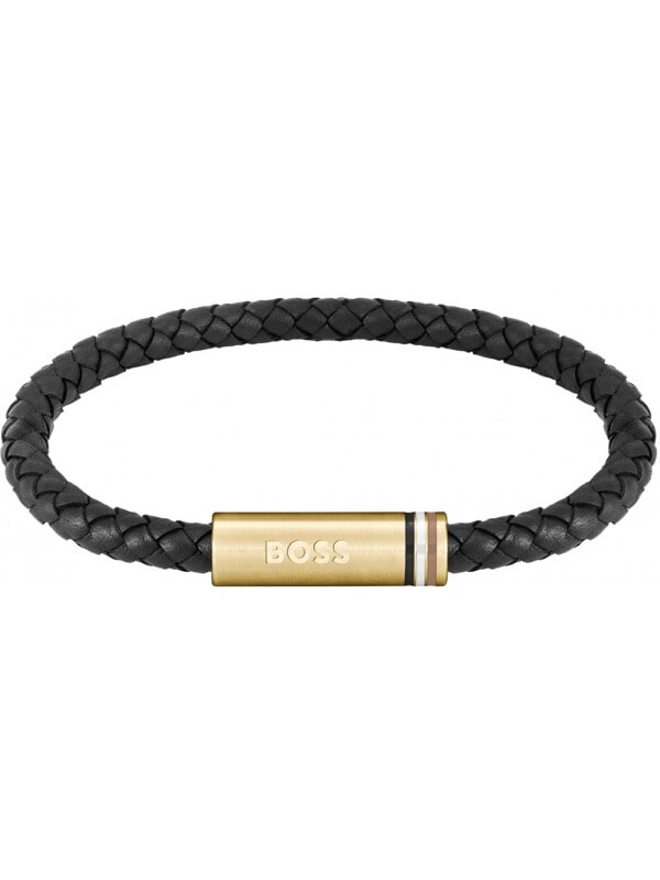 BOSS HBJ1580624 ARES SINGLE Heren Armband - Gevlochten armband