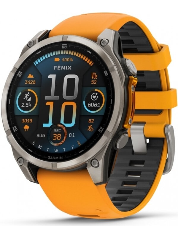 Garmin 010-02904-11 Fenix 8 – 47 mm AMOLED Titanium Smartwatch