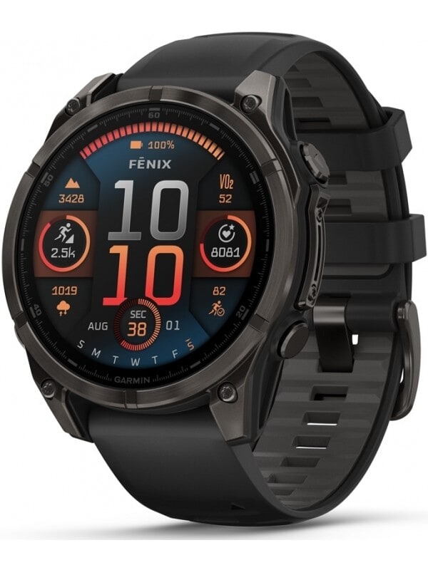 Garmin 010-02904-21 Fenix 8 – 47 mm AMOLED Titanium Smartwatch