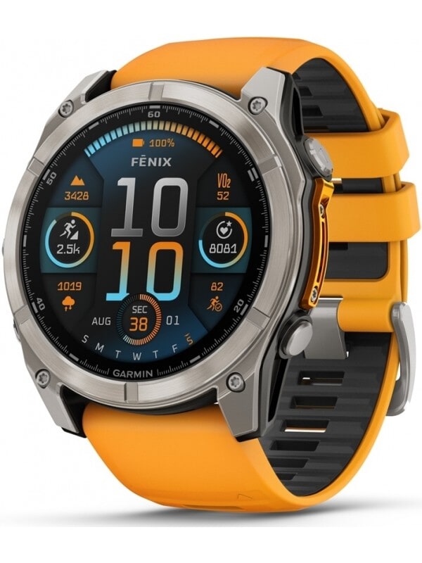 Garmin 010-02905-11 Fenix 8 – 51 mm AMOLED Titanium Smartwatch