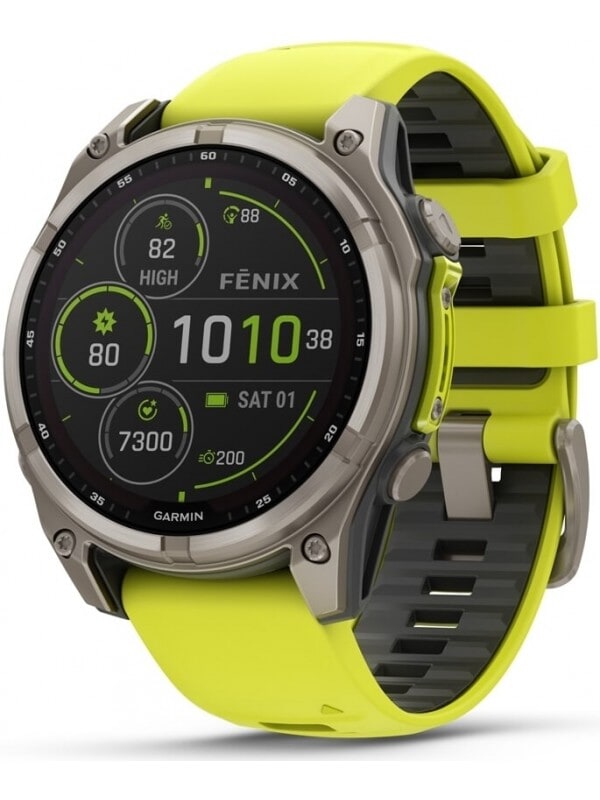 Garmin 010-02906-21 Fenix 8 – 47 mm Sapphire Solar Titanium Smartwatch